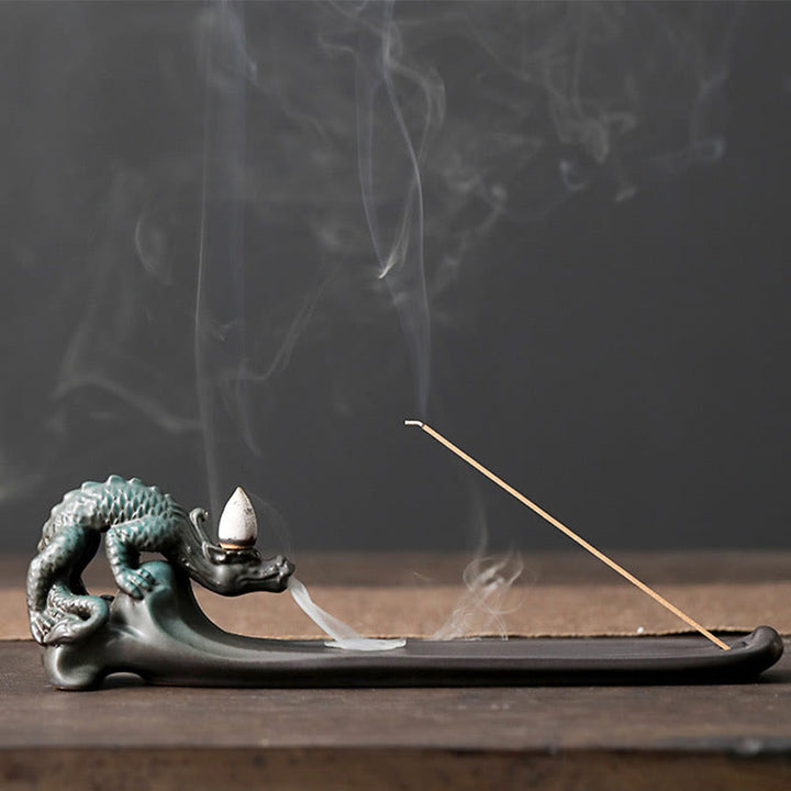 Buddha Stones ​​Mond Kaninchen PiXiu Berg Heilung Keramik Stick Weihrauch Brenner Dekoration - Pixiu 25,1*4,2*6,7cm - image 8