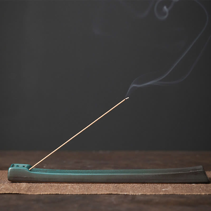 Buddha Stones ​​Mond Kaninchen PiXiu Berg Heilung Keramik Stick Weihrauch Brenner Dekoration - Einfaches Muster 23,4 x 3,7 x 1,2 cm - image 14