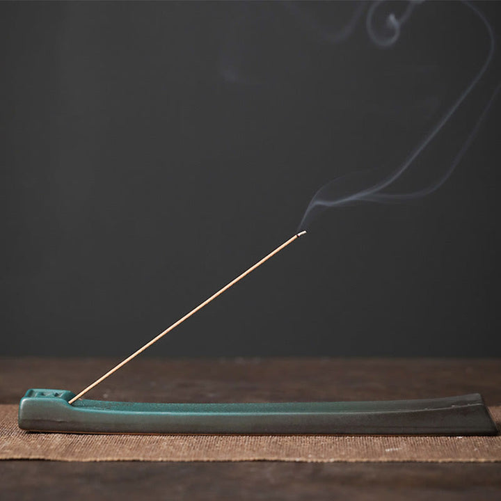 Buddha Stones ​​Mond Kaninchen PiXiu Berg Heilung Keramik Stick Weihrauch Brenner Dekoration - Einfaches Muster 23,4 x 3,7 x 1,2 cm - image 14