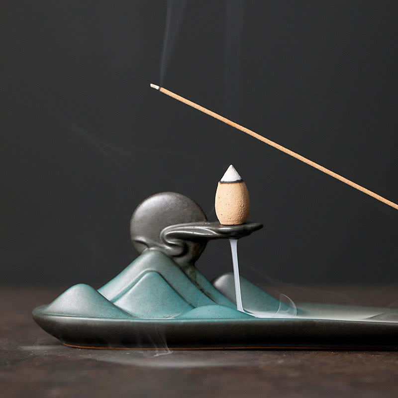 Buddha Stones ​​Mond Kaninchen PiXiu Berg Heilung Keramik Stick Weihrauch Brenner Dekoration - image 5