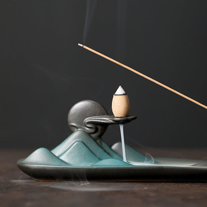 Buddha Stones ​​Mond Kaninchen PiXiu Berg Heilung Keramik Stick Weihrauch Brenner Dekoration - image 5