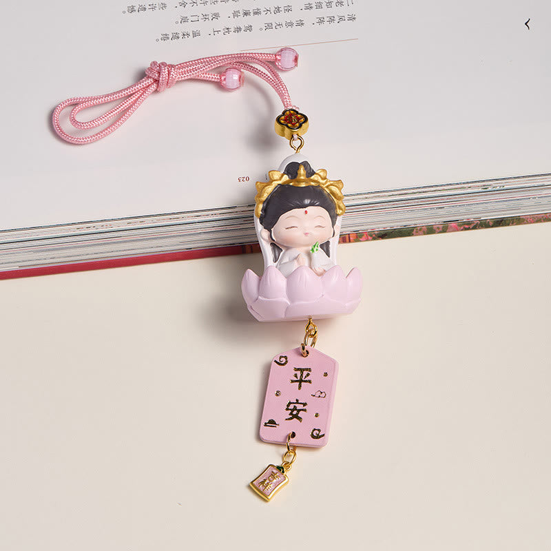 Buddha Stones, Lotus, Avalokitesvara, Buddha, Fu-Charakter, Reichtum, Auto-Dekoration zum Aufhängen