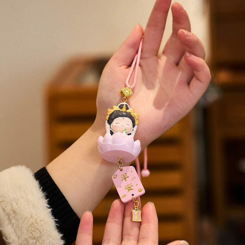 Buddha Stones, Lotus, Avalokitesvara, Buddha, Fu-Charakter, Reichtum, Auto-Dekoration zum Aufhängen
