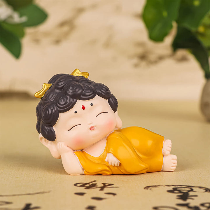 Buddha Stones , Meditation, Lotus, Amitabha-Buddha, Harz-Statue, Mitgefühl, Heimdekoration - Schlafender Buddha 5,9 x 3,6 x 4,1 cm - image 13
