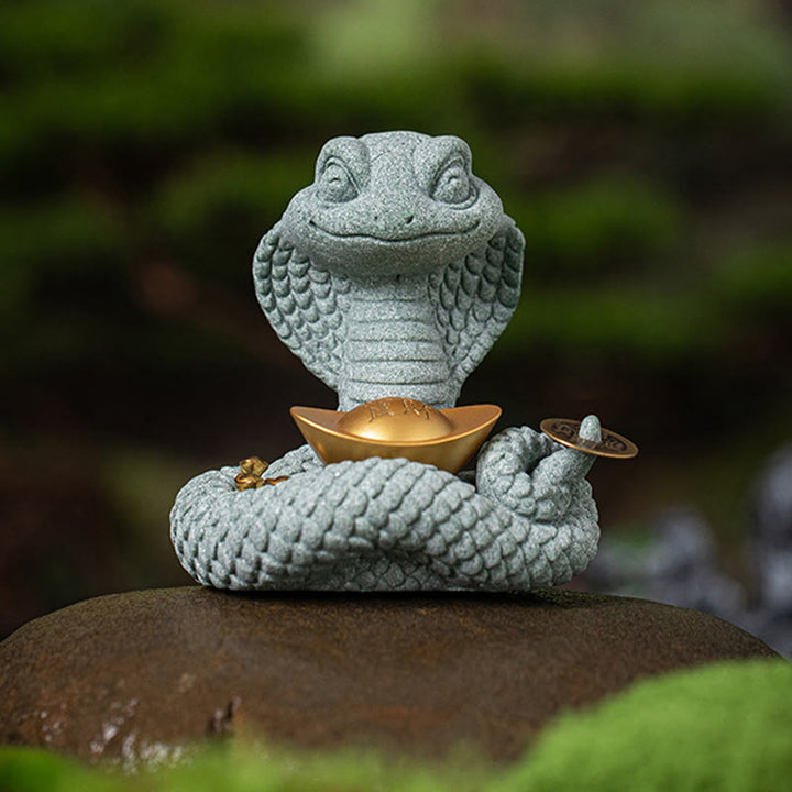 Buddha Stones , Jahr der Schlange, Barren, Kupfermünzen, Heimdekoration