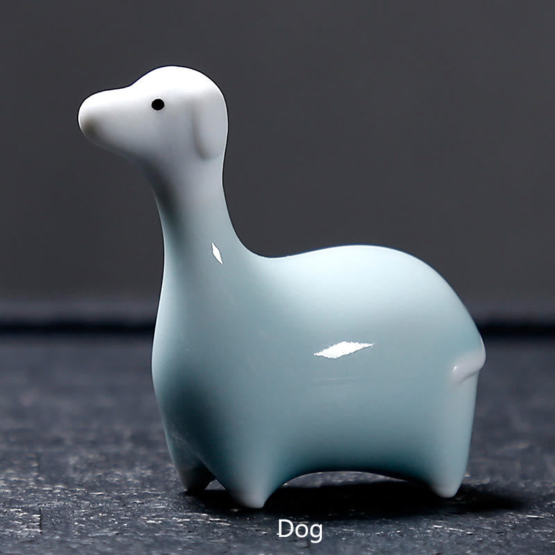Buddha Stones, chinesisches Sternzeichen, Keramik, Tee-Haustier, Heimdekoration - Weißer Hund, 6,7 x 6,9 cm - image 29