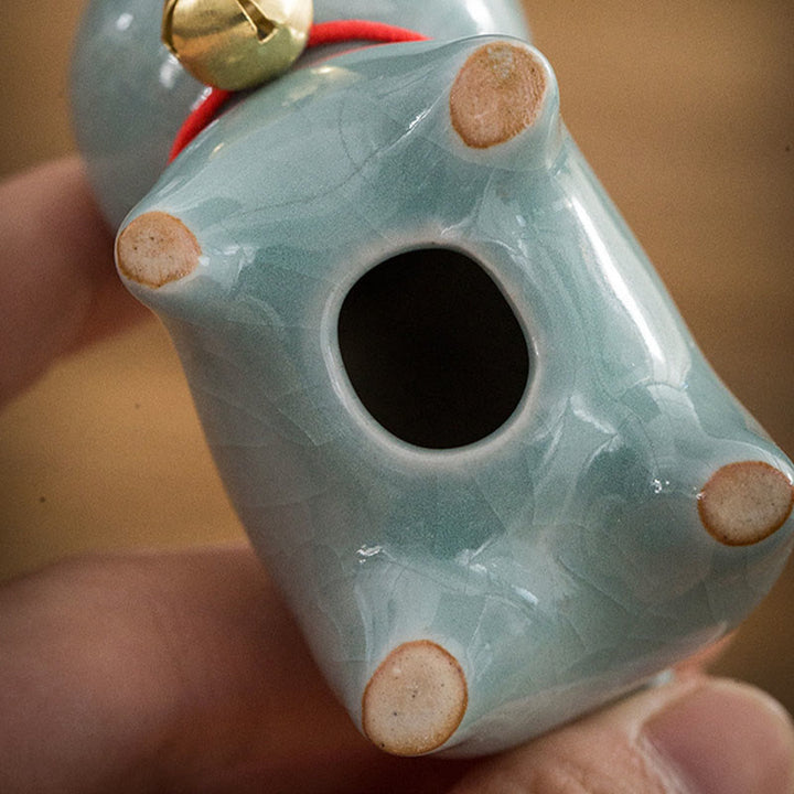 Buddha Stones ​​Mini süße Glück Glocke Katze Tee Haustier Keramik Hause Schreibtisch Figur Dekoration - image 16