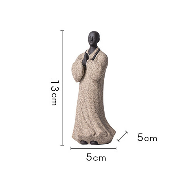 Buddha Stones, meditierend, betender Mönch, Figur aus Keramik, Mitgefühl, Gelassenheit, Heimdekoration - image 19