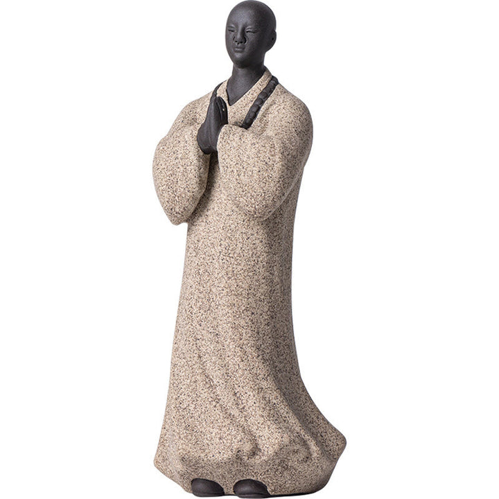 Buddha Stones, meditierend, betender Mönch, Figur aus Keramik, Mitgefühl, Gelassenheit, Heimdekoration - image 20