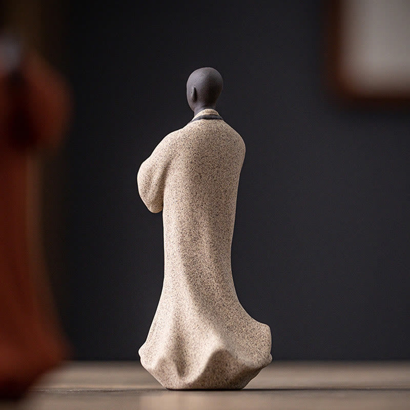 Buddha Stones, meditierend, betender Mönch, Figur aus Keramik, Mitgefühl, Gelassenheit, Heimdekoration - image 14