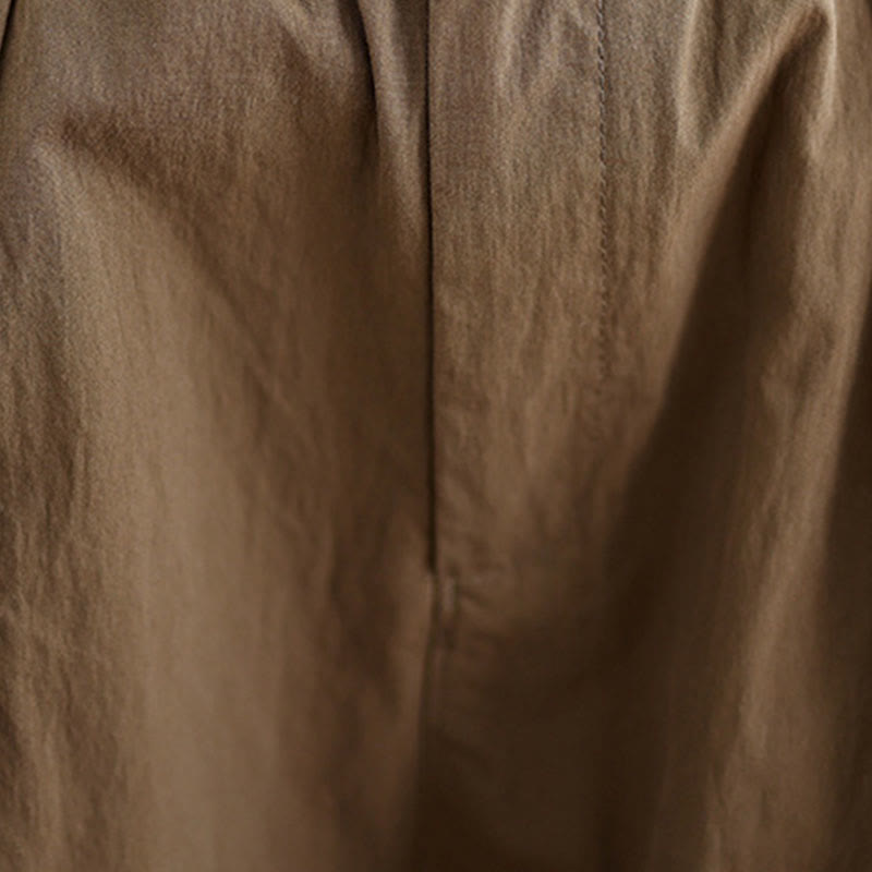 Buddha Stones Freizeithose für Damen, einfarbig, mit einem Knopf oben, elastischem Bund und Taschen - image 8