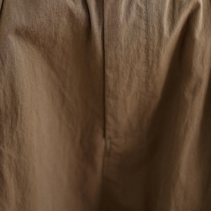 Buddha Stones Freizeithose für Damen, einfarbig, mit einem Knopf oben, elastischem Bund und Taschen - image 8