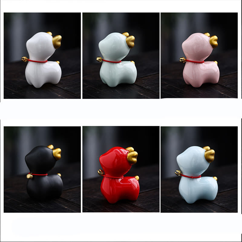 Buddha Stones ​​Mini Hirsch Tee Haustier Keramik Hause Schreibtisch Figur Dekoration - image 26