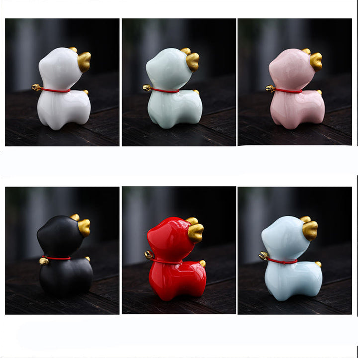 Buddha Stones ​​Mini Hirsch Tee Haustier Keramik Hause Schreibtisch Figur Dekoration - image 26