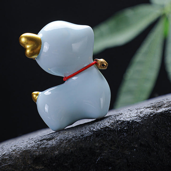 Buddha Stones ​​Mini Hirsch Tee Haustier Keramik Hause Schreibtisch Figur Dekoration - image 12