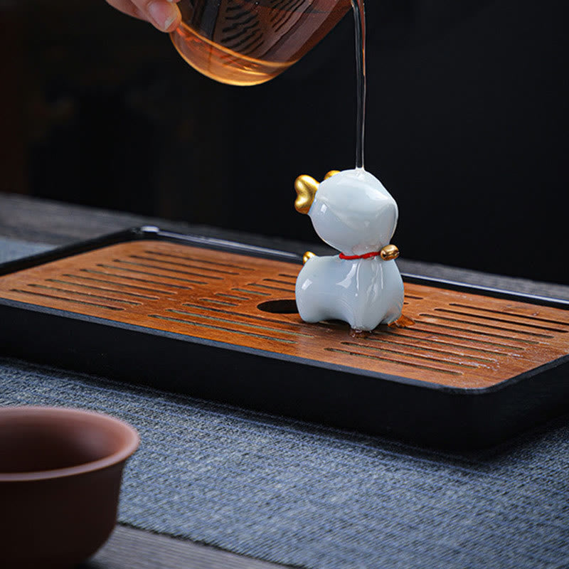 Buddha Stones ​​Mini Hirsch Tee Haustier Keramik Hause Schreibtisch Figur Dekoration - image 16
