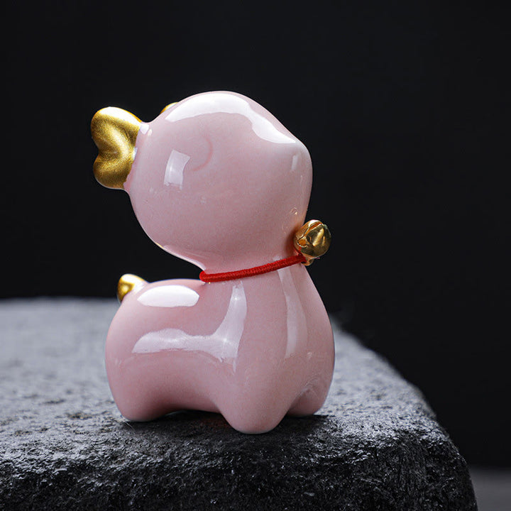 Buddha Stones ​​Mini Hirsch Tee Haustier Keramik Hause Schreibtisch Figur Dekoration - image 21