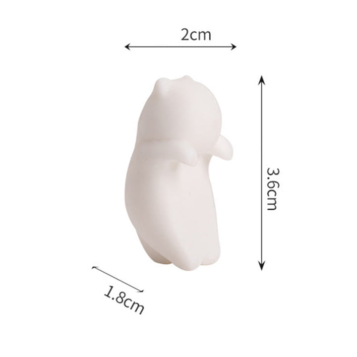 Buddha Stones ​​Mini Hängen Weiße Katze Tee Haustier Keramik Hause Schreibtisch Figur Dekoration - image 12