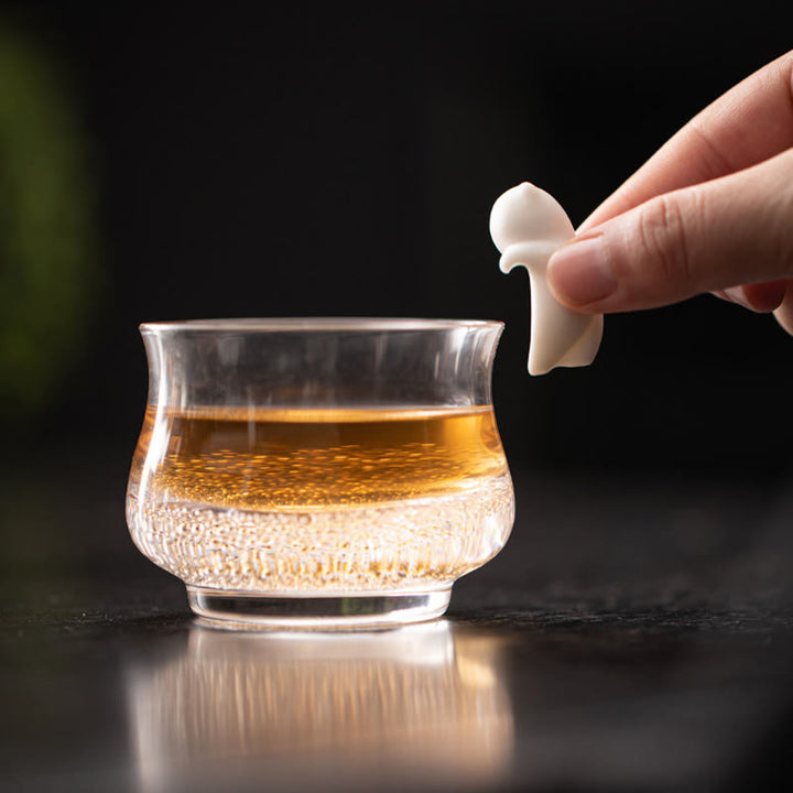 Buddha Stones ​​Mini Hängen Weiße Katze Tee Haustier Keramik Hause Schreibtisch Figur Dekoration - image 7