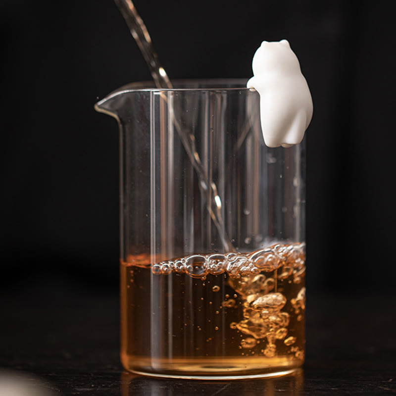 Buddha Stones ​​Mini Hängen Weiße Katze Tee Haustier Keramik Hause Schreibtisch Figur Dekoration - image 9