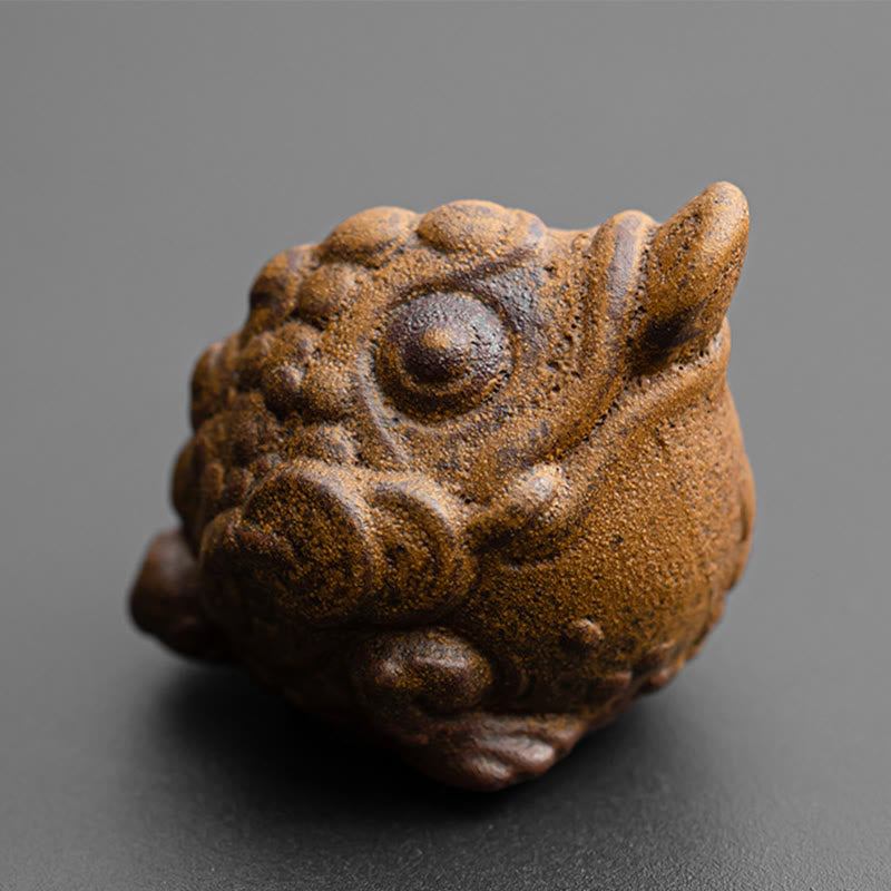 Buddha Stones ​​Mini Stehend Katze Feng Shui Frosch Kröte Tee Haustier Keramik Hause Schreibtisch Figur Dekoration - Feng Shui Frosch Kröte 5*4,5*4,5cm - image 11