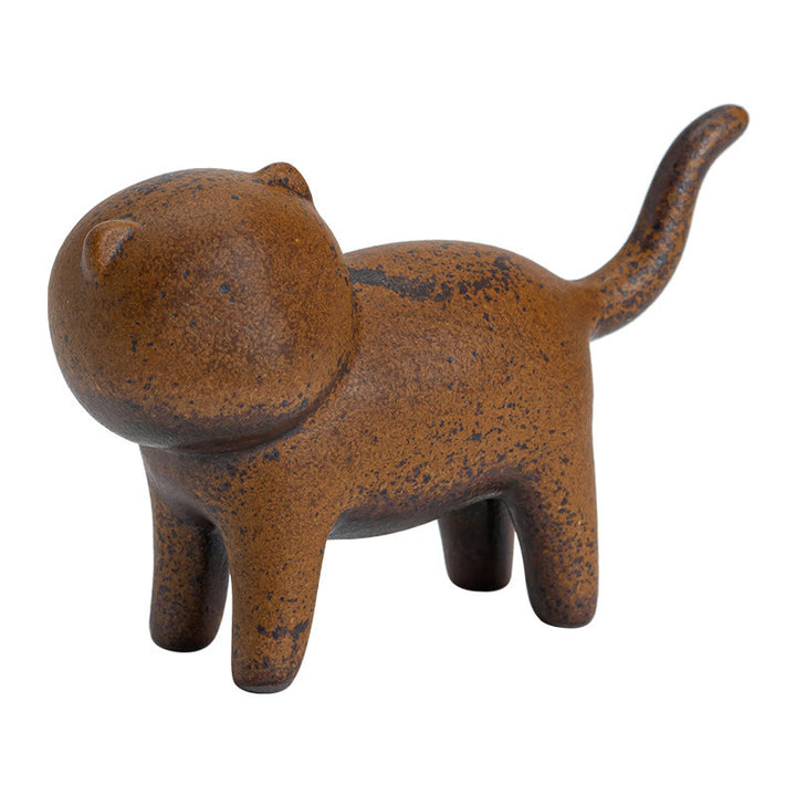 Buddha Stones ​​Mini Stehend Katze Feng Shui Frosch Kröte Tee Haustier Keramik Hause Schreibtisch Figur Dekoration - image 10