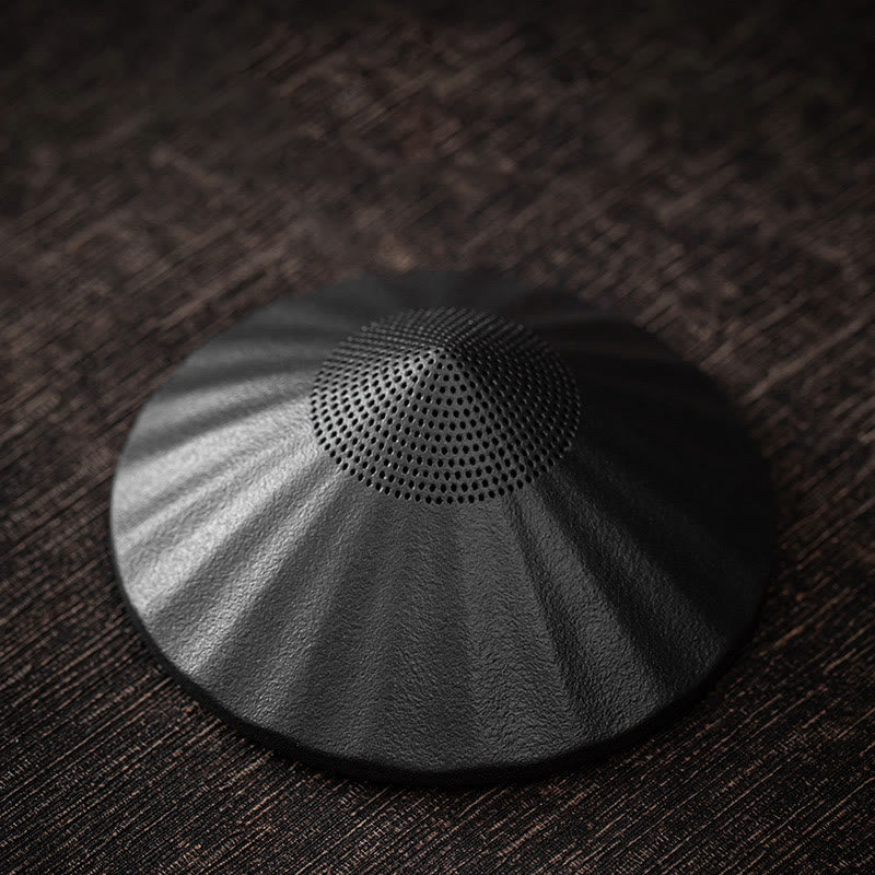 Buddha Stones ​​Kleine Zen Mönch Hut Sieb Keramik Tee Zubehör Figur Startseite Dekoration - Black Hat Sieb 8,3 x 3,2 cm - image 2