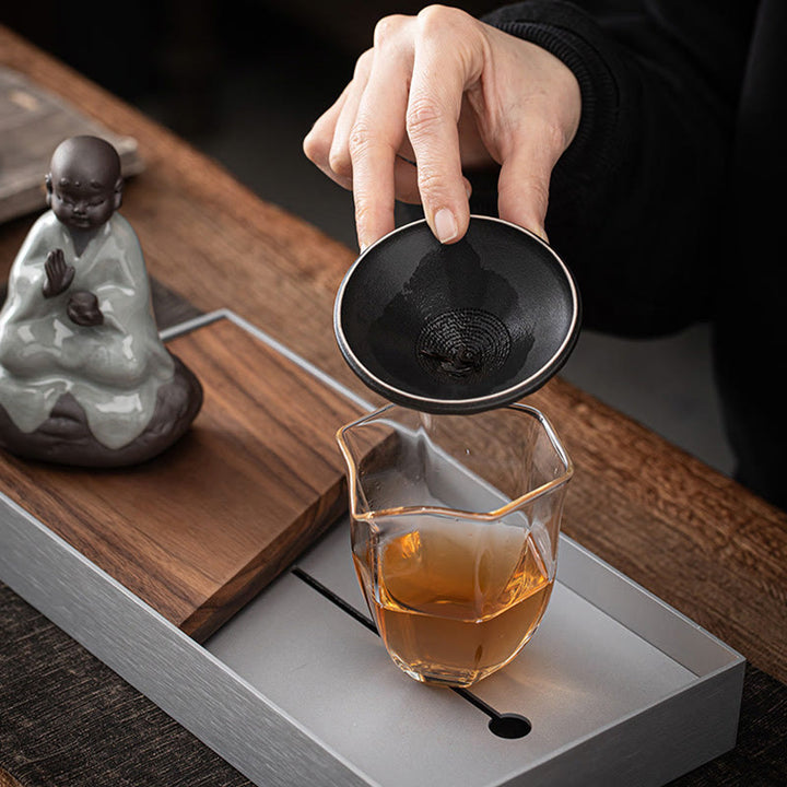 Buddha Stones ​​Kleine Zen Mönch Hut Sieb Keramik Tee Zubehör Figur Startseite Dekoration - image 17