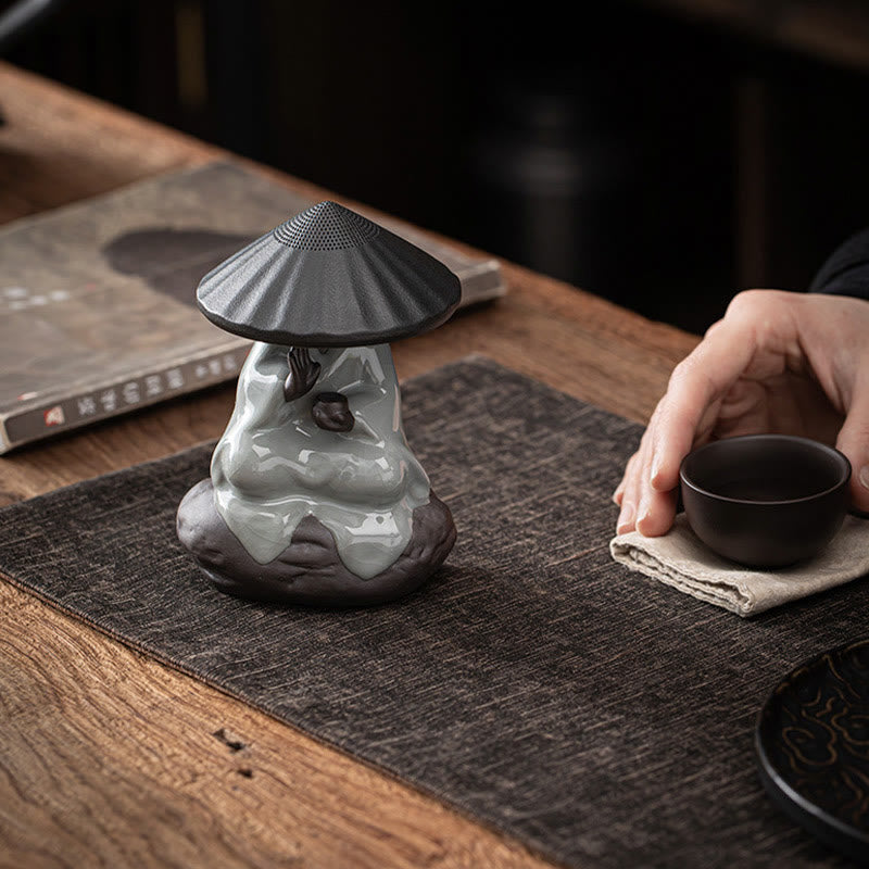 Buddha Stones ​​Kleine Zen Mönch Hut Sieb Keramik Tee Zubehör Figur Startseite Dekoration - image 18