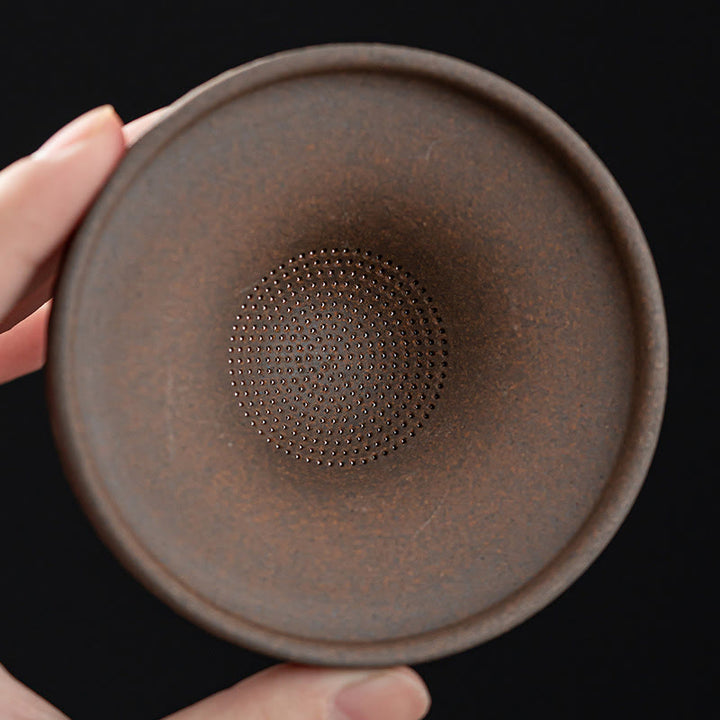 Buddha Stones, kleiner brauner Mönchshut, Sieb, Keramik, Teezubehör, Figur, Zen, Heim, Schreibtisch-Dekoration - image 14