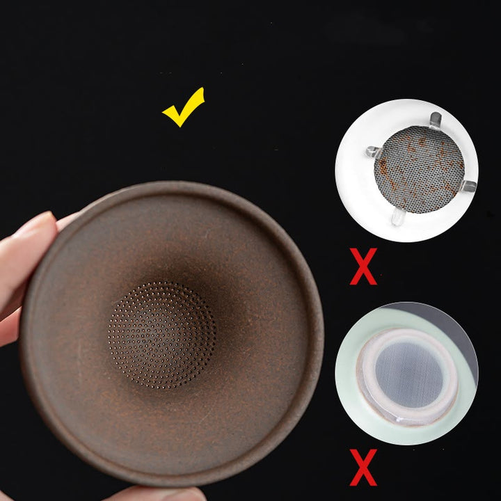 Buddha Stones, kleiner brauner Mönchshut, Sieb, Keramik, Teezubehör, Figur, Zen, Heim, Schreibtisch-Dekoration - image 15