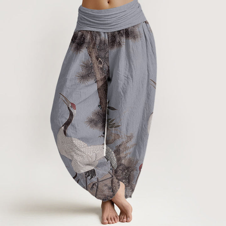 Buddha Stones Lässige Haremshose für Damen mit elastischer Taille - Hellstahlblau - US22， UK/AU26，EU54 (6XL) - image 8