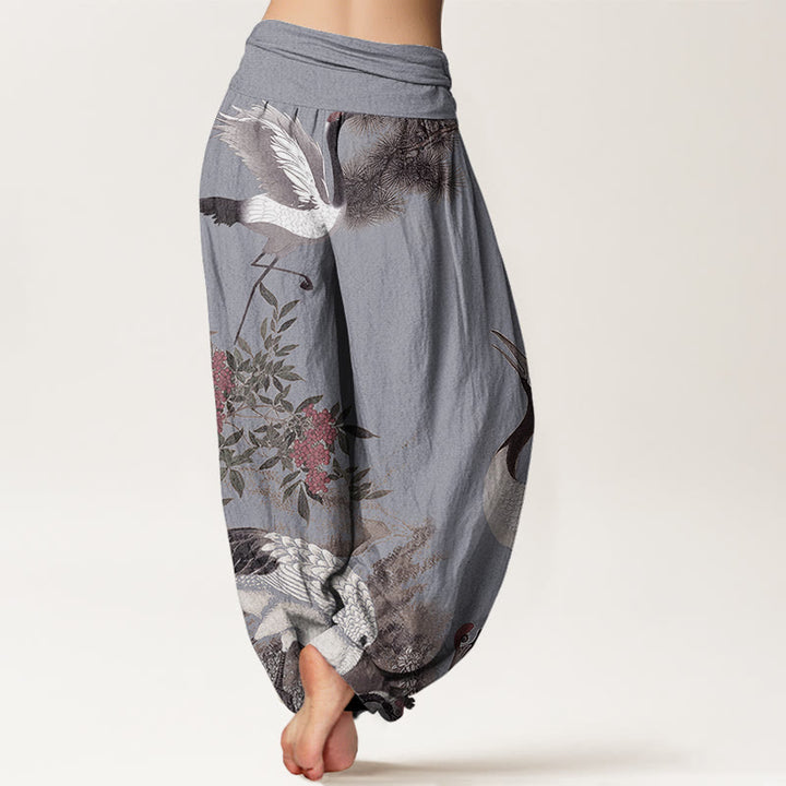 Buddha Stones Lässige Haremshose für Damen mit elastischer Taille - image 10