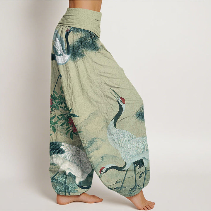 Buddha Stones Lässige Haremshose für Damen mit elastischer Taille - image 6