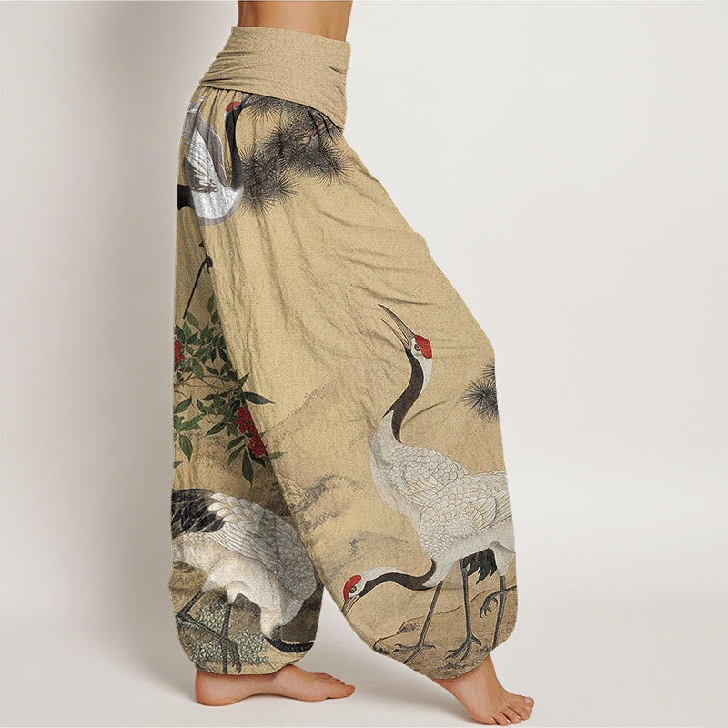 Buddha Stones Lässige Haremshose für Damen mit elastischer Taille - image 2