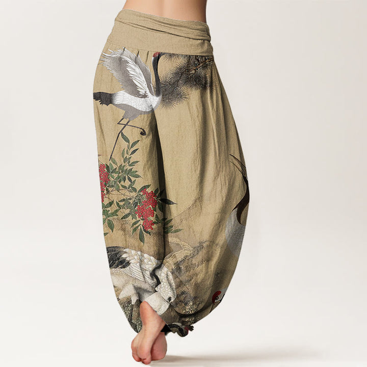 Buddha Stones Lässige Haremshose für Damen mit elastischer Taille - image 3