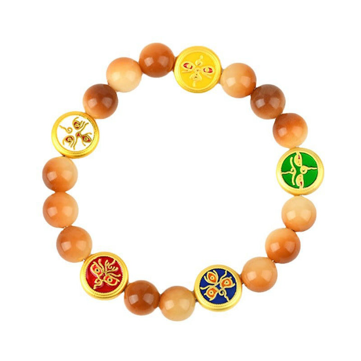 Buddha Stones Bodhi-Samen Fünf Richtungen Götter des Reichtums Weisheit Armband