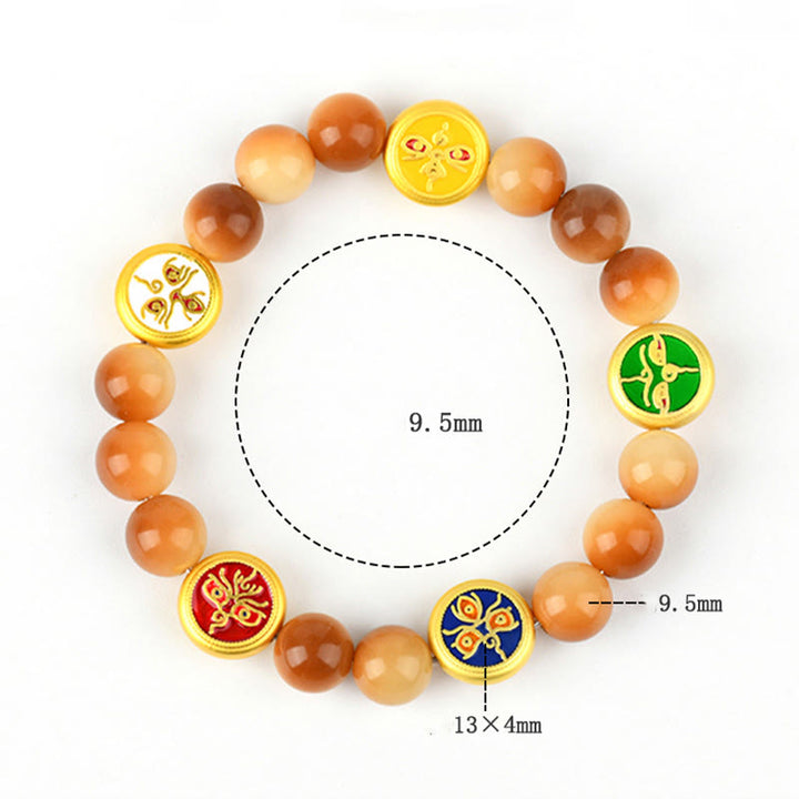 Buddha Stones Bodhi-Samen Fünf Richtungen Götter des Reichtums Weisheit Armband