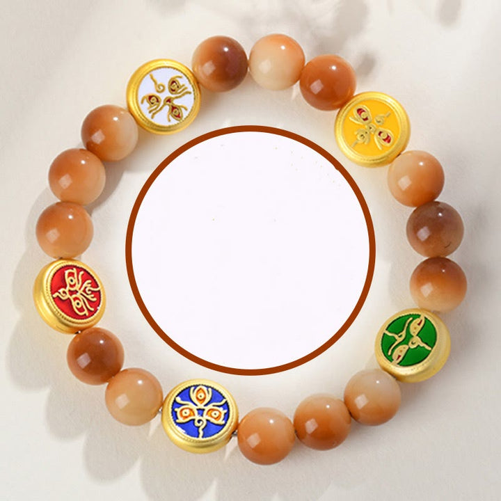 Buddha Stones Bodhi-Samen Fünf Richtungen Götter des Reichtums Weisheit Armband