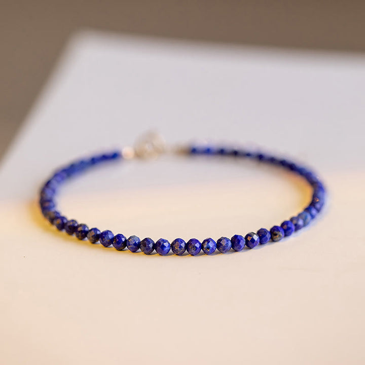 Buddha Stones, kleines Lapislazuli-Armband mit ultradünnen Perlen - image 6
