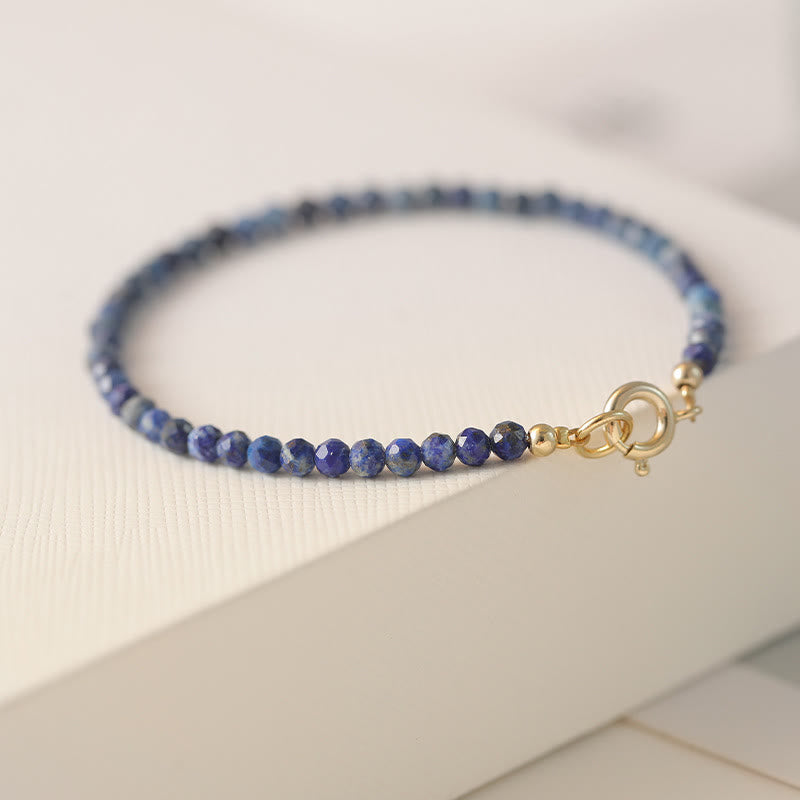 Buddha Stones, kleines Lapislazuli-Armband mit ultradünnen Perlen - image 2
