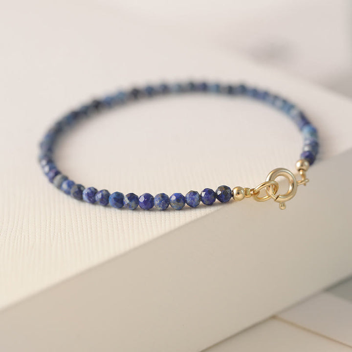 Buddha Stones, kleines Lapislazuli-Armband mit ultradünnen Perlen - image 2