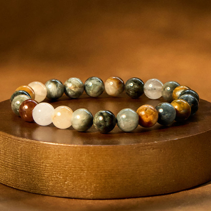 Buddha Stones Armband aus natürlichem Adlerauge-Stein, positives Selbstvertrauen