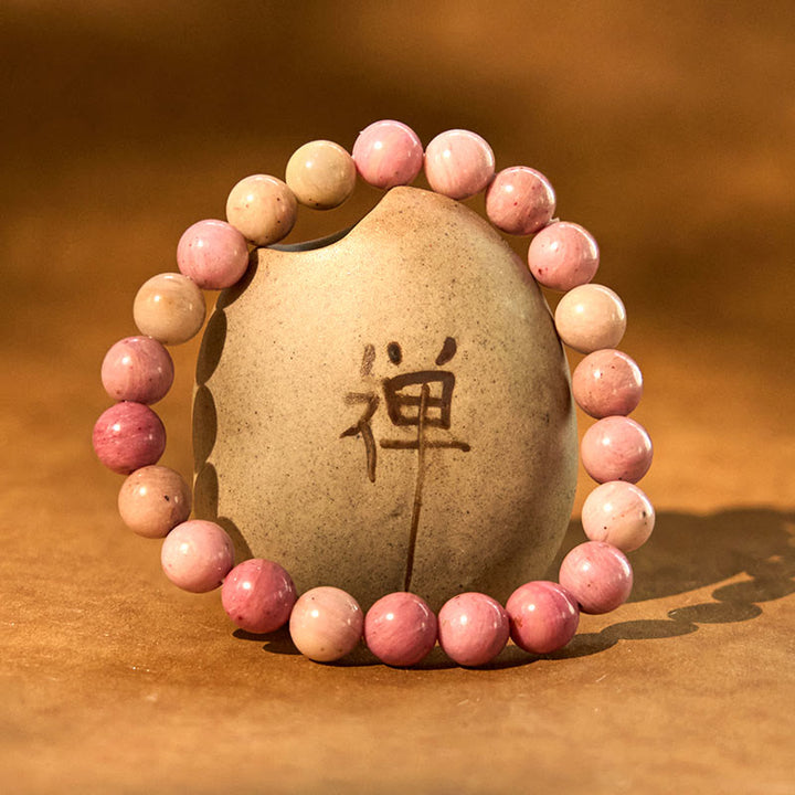 Armband „Buddha Stones“ mit Rhodonit-Anhänger für heilende Beziehungen