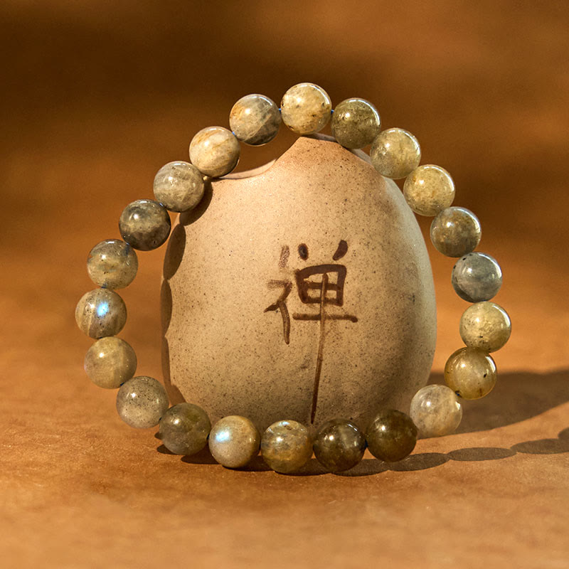 Buddha Stones Armband mit natürlichen Labradorit-Perlen zur Heilung