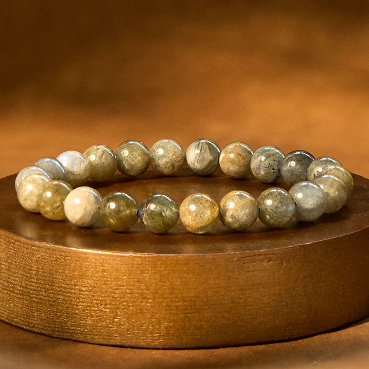 Buddha Stones Armband mit natürlichen Labradorit-Perlen zur Heilung