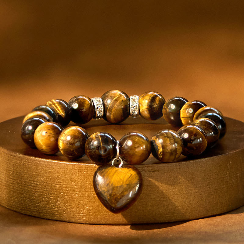 Buddha Stones Armband mit verschiedenem Kristall, grüner Aventurin, Liebesherz, Balance