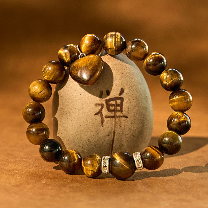 Buddha Stones Armband mit verschiedenem Kristall, grüner Aventurin, Liebesherz, Balance