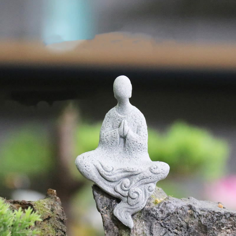 Buddha Stones, Meditation, Buddha-Mönch, Gelassenheit, Heimdekoration - Kleiner sitzender Buddha 4,8 x 2,8 x 8 cm - image 14