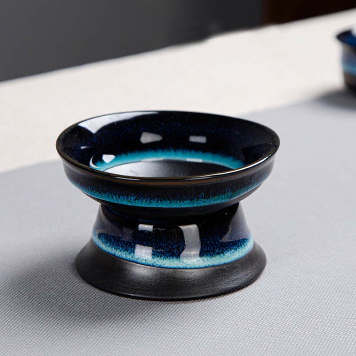 Buddha Stones, blauer Farbverlauf, chinesischer Gongfu-Tee, Keramik-Teekanne, tragbares Geschenkbeutel-Box-Set - image 23